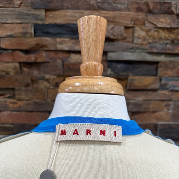 Marni Color-block Blue Beige Tunic Dress Size 40 Made in Italy - Picture 14 of 16